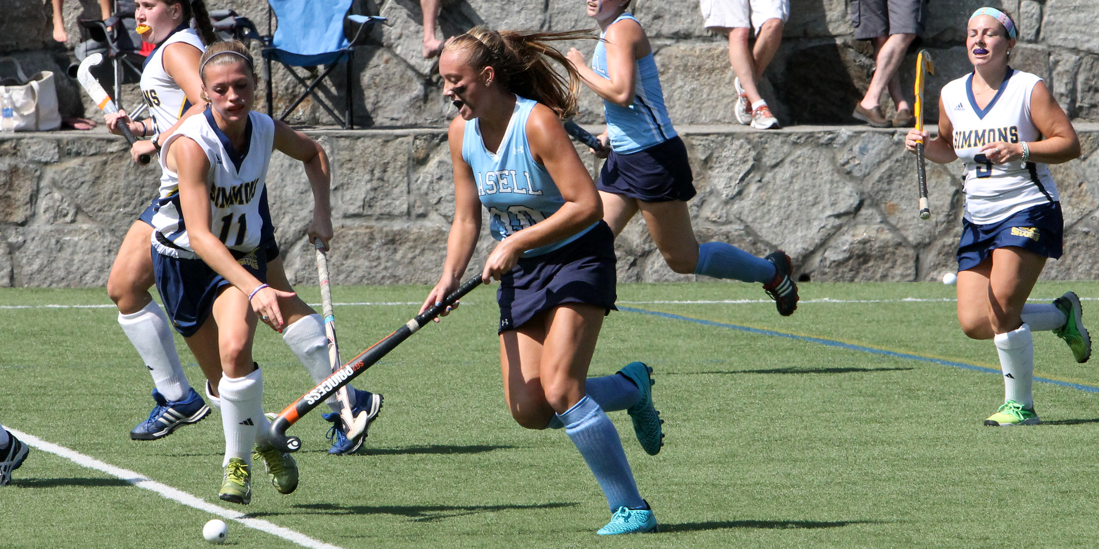 Three Lasers Score as Field Hockey Upends New England College 3-1