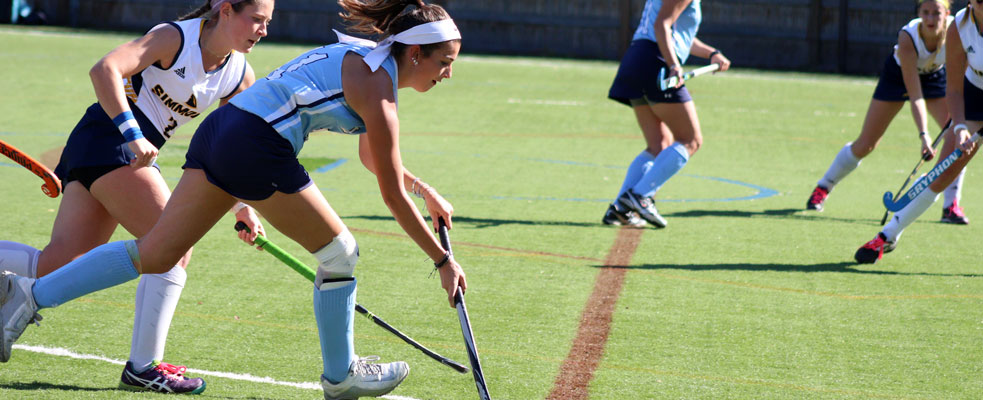 Field Hockey Clinches Regular Season Title with 3-0 Win over Simmons