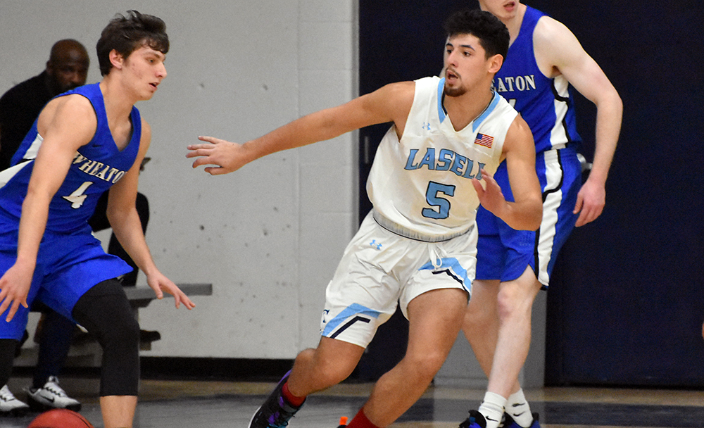 MBK: Lasell edged by Regis; Laser rally comes up short