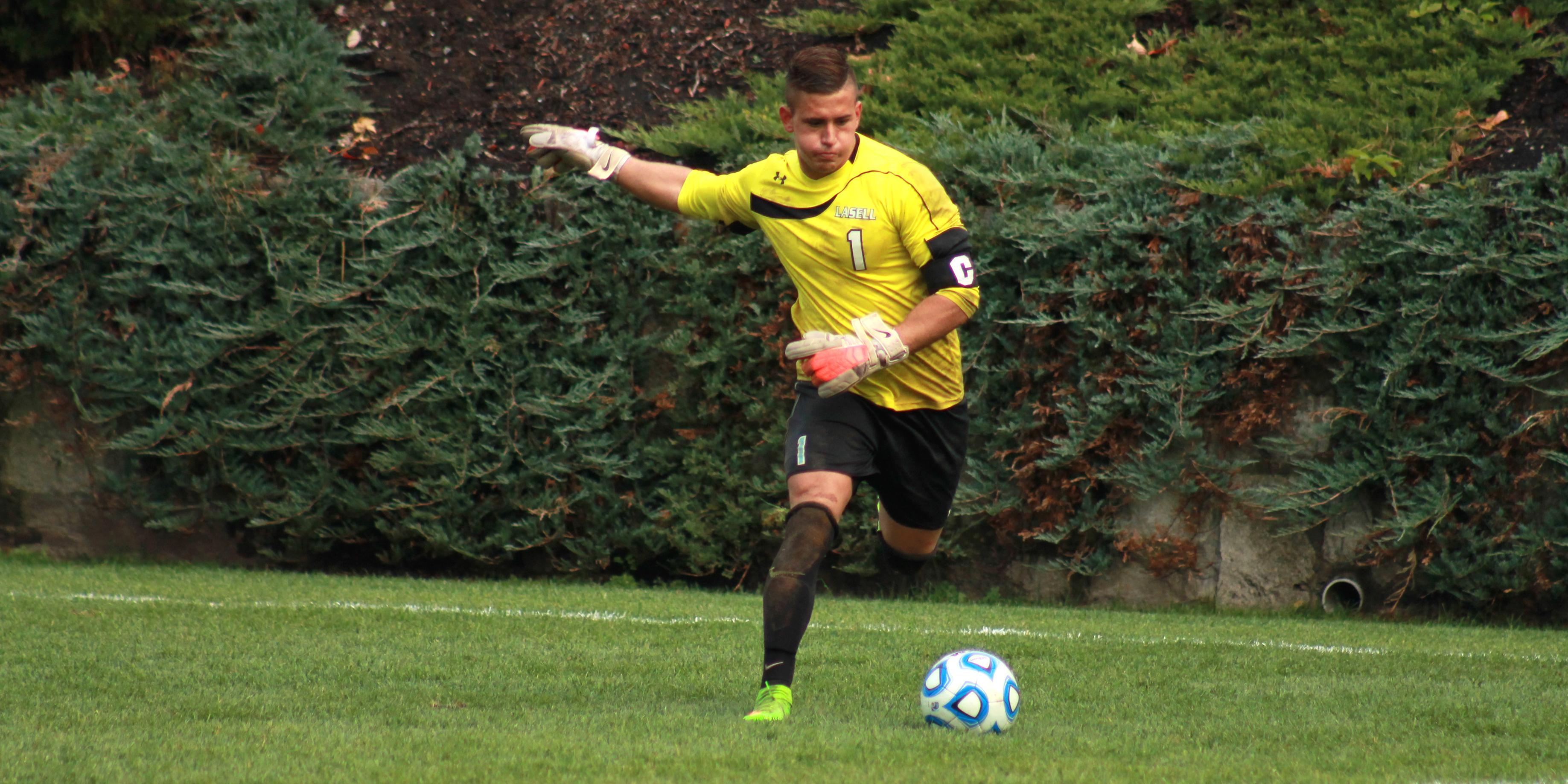 Men's Soccer Falls to Cadets in GNAC Semifinal 4-2
