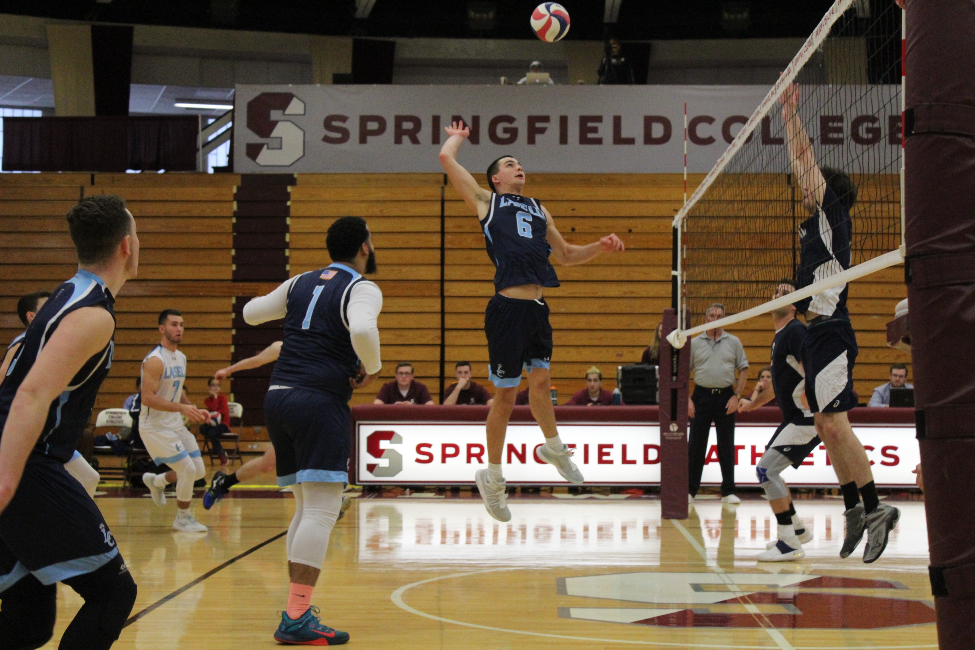 Lasell Men’s Volleyball upended by Rivier