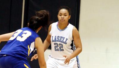 Lasell Falls at Rivier in Women's Basketball