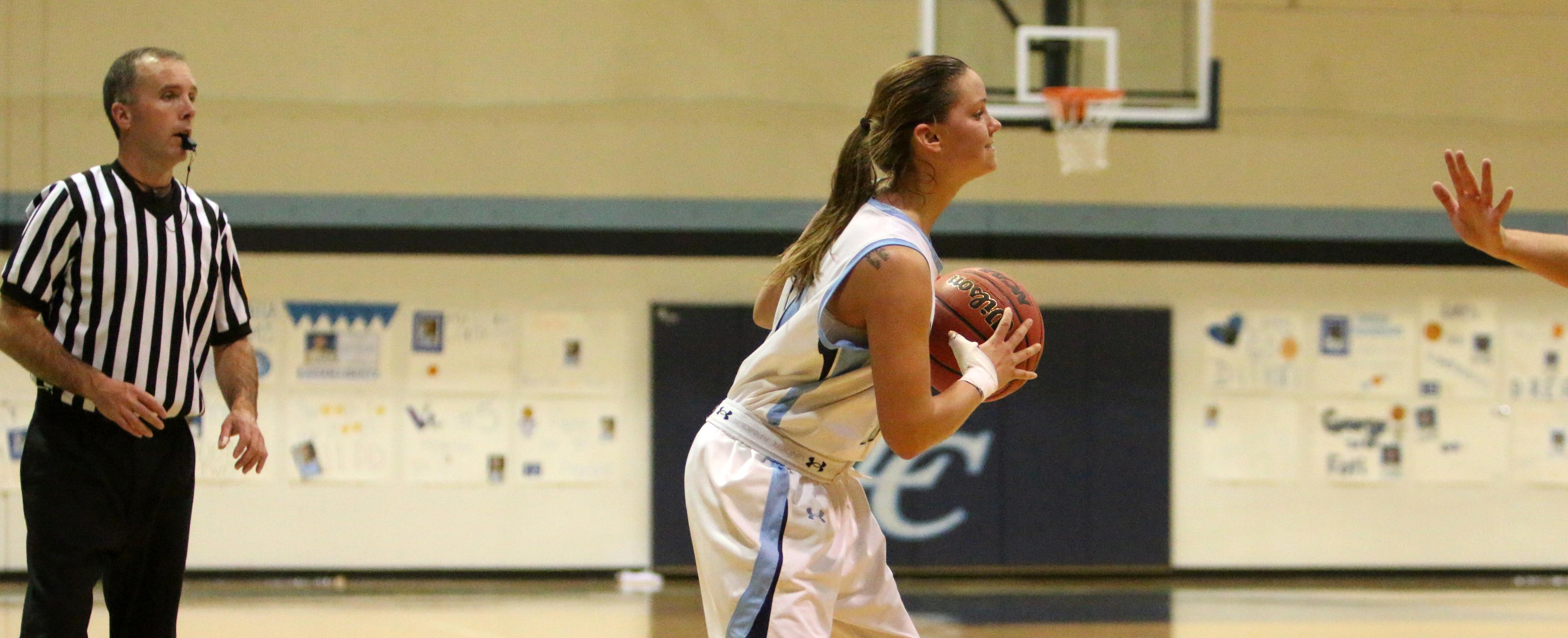 Suffolk's Campellone Pours in 43 Points to Down Women's Basketball 85-63