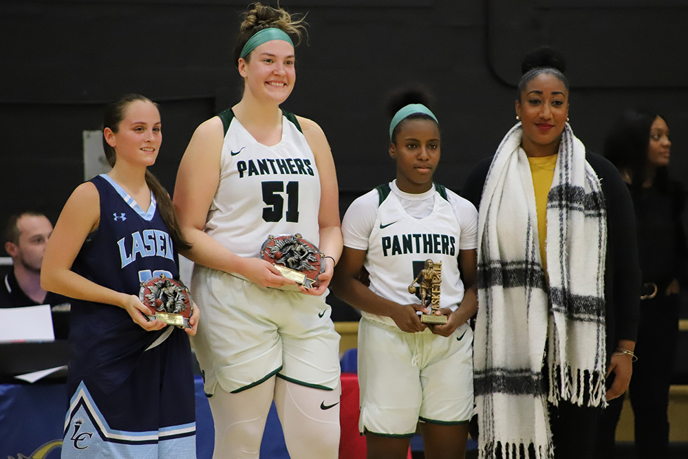 Breanna Muir was Lasell's representative on the All-Tournament Team