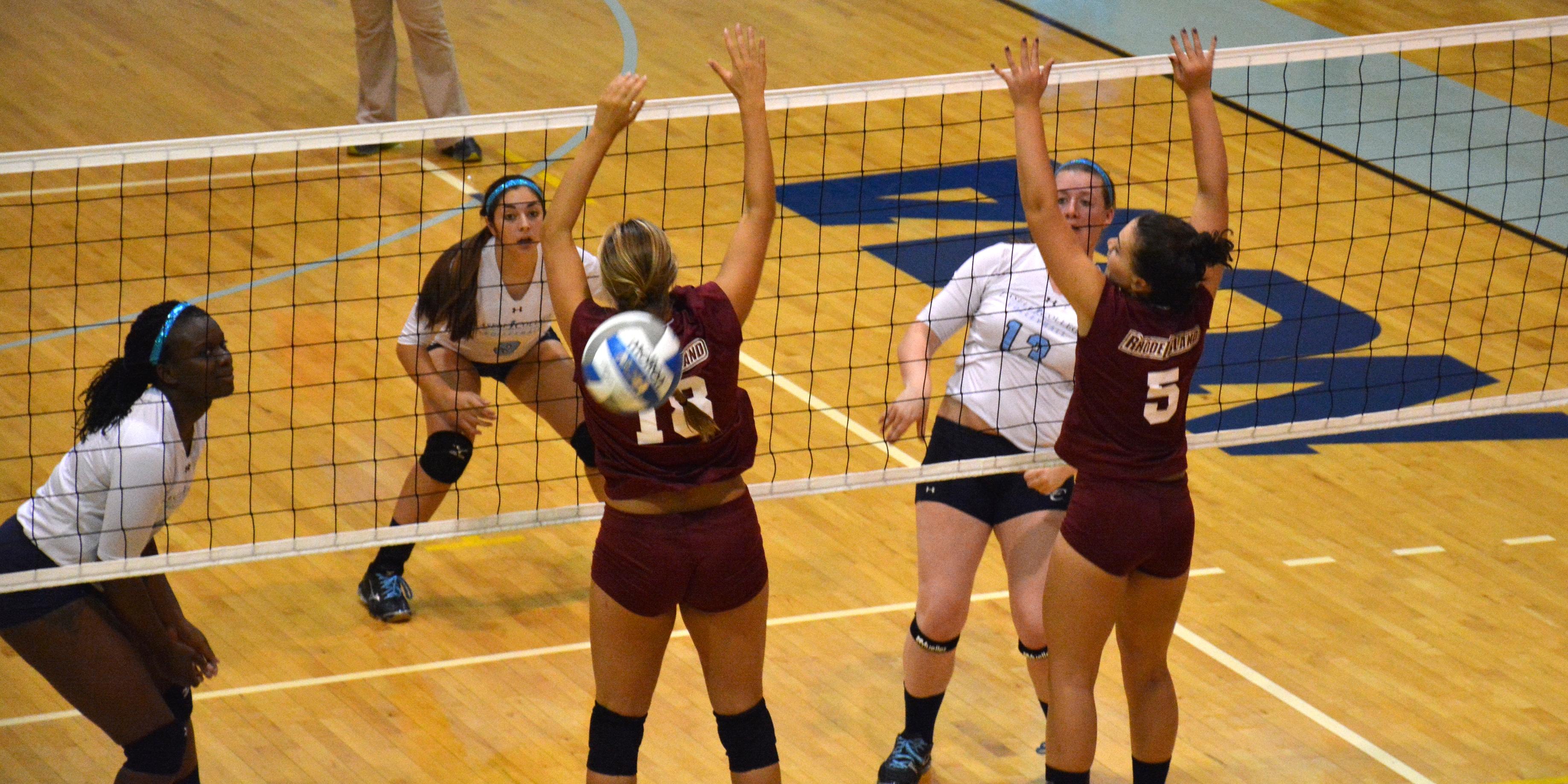 Simmons Sinks Lasell, 3-1 in Women's Volleyball