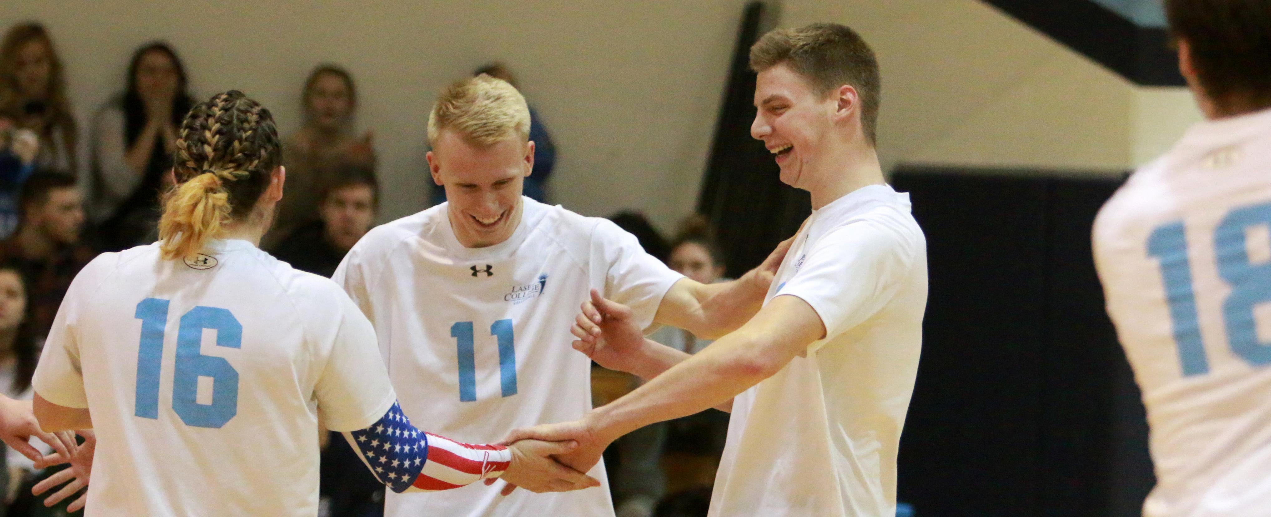 Men's Volleyball Remains Unbeaten in GNAC Action with 3-0 Sweep of Albertus