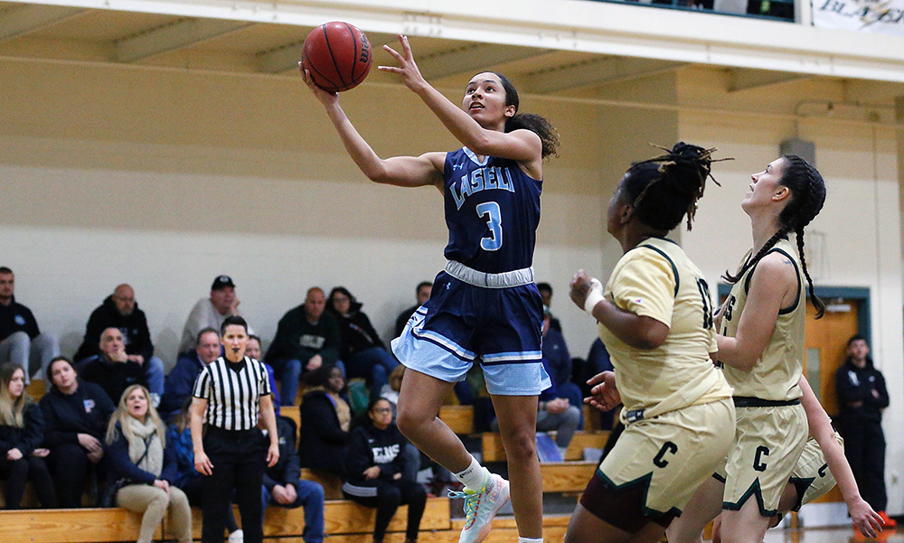 WBK: Lasell opens new year with victory at UM-Farmington; Ortiz, Montgomery pace Lasers