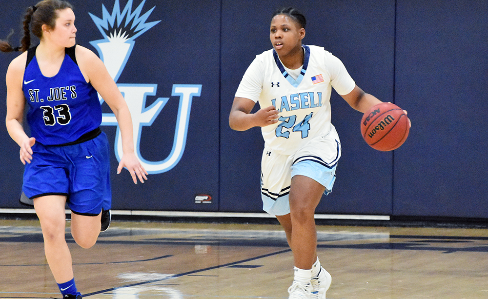 WBK: Lasell drops GNAC game to St. Joe’s, Maine; Montgomery, Ortiz combine for 44 points for Lasers
