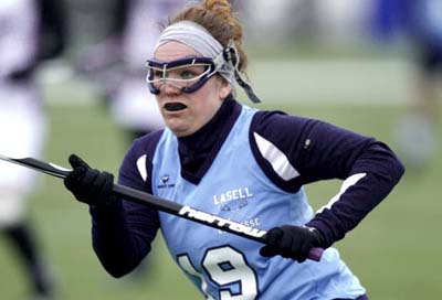 Four Lasers Score Hat Tricks as Lasell Topples the Saints
