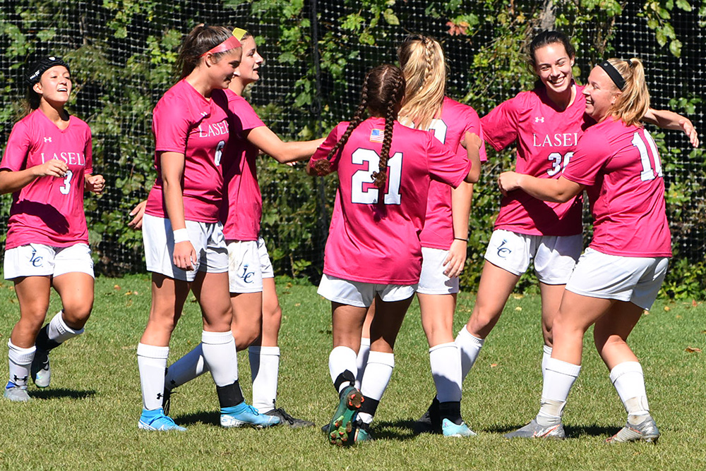WSOC: Lasers top GNAC opponent Simmons; O’Guin and Speight score