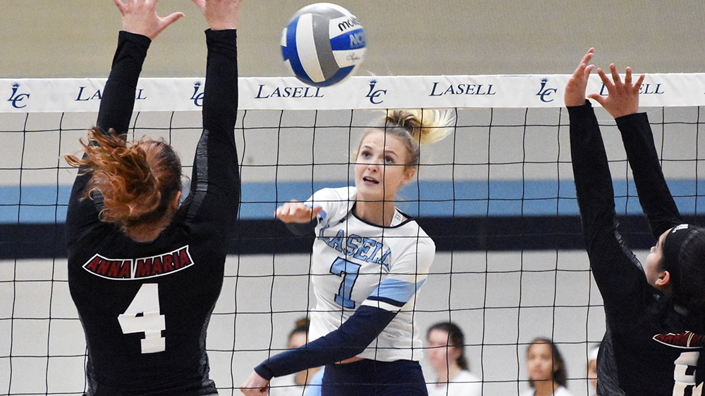 WVB: Lasers earn split on day with first win of season over Southern Maine